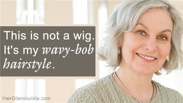 A woman with a waby bob hairstyle