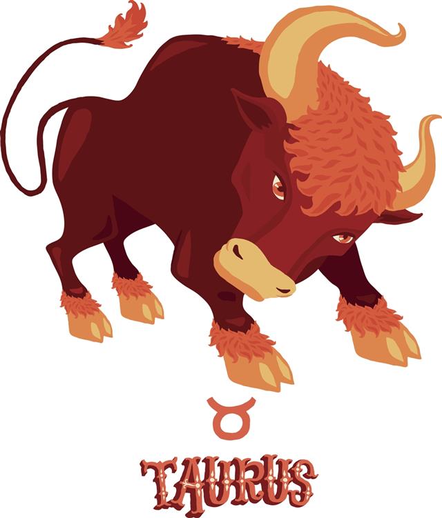 Astrological zodiac sign Taurus. Isolated vector illustration on white background