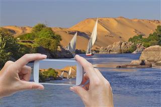 Take a picture of Nile near Aswan