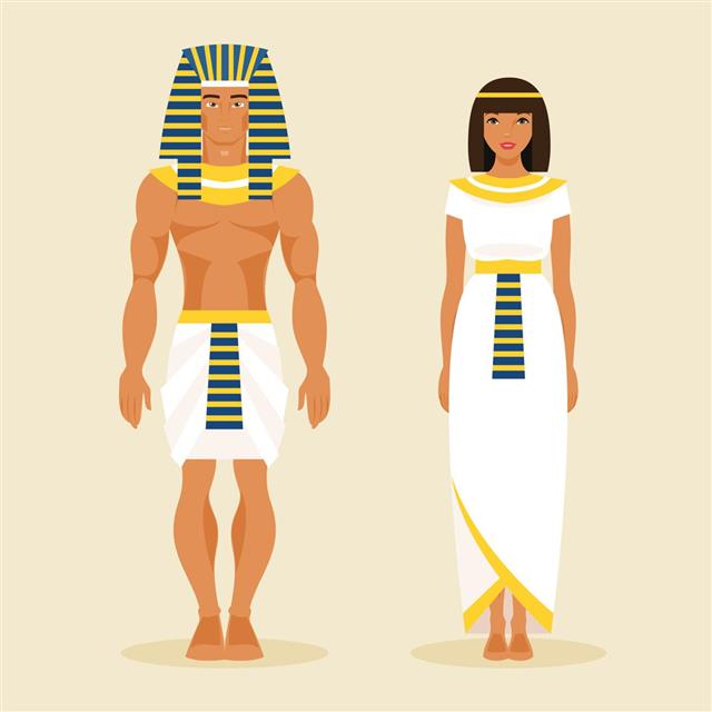 Ancient Egyptian man and a woman.