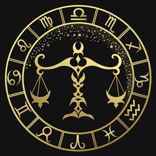 Golden Libra zodiac sign