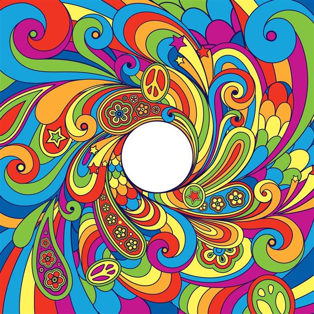 Psychedelic 70's background