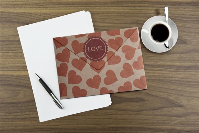 Love letter and coffee