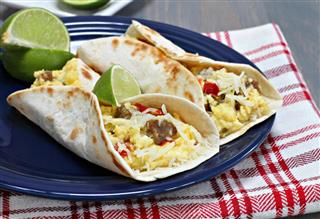 Breakfast Tacos with Sausage