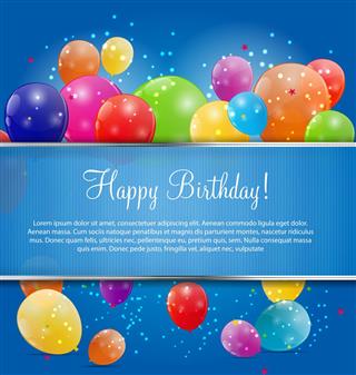 balloons birthday card