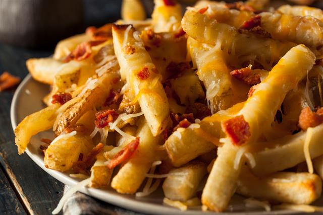 Homemade Salty Cheese French Fries