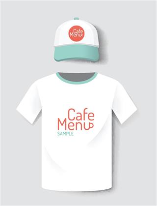 restaurant cafe set of t-shirt and cap