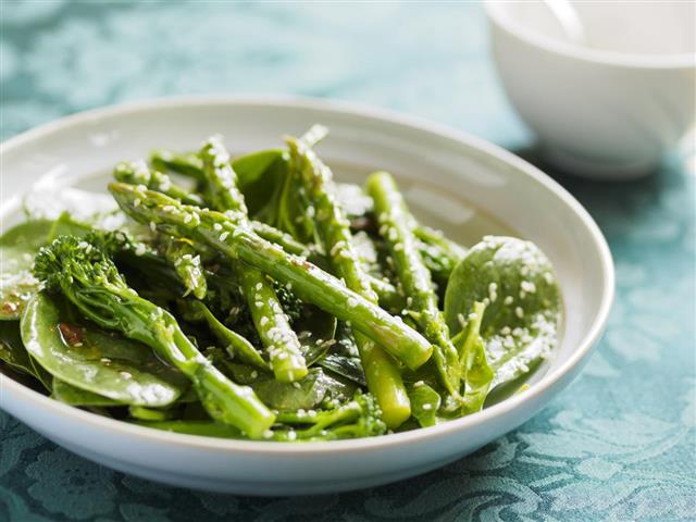 Asparagus and broccoli salad