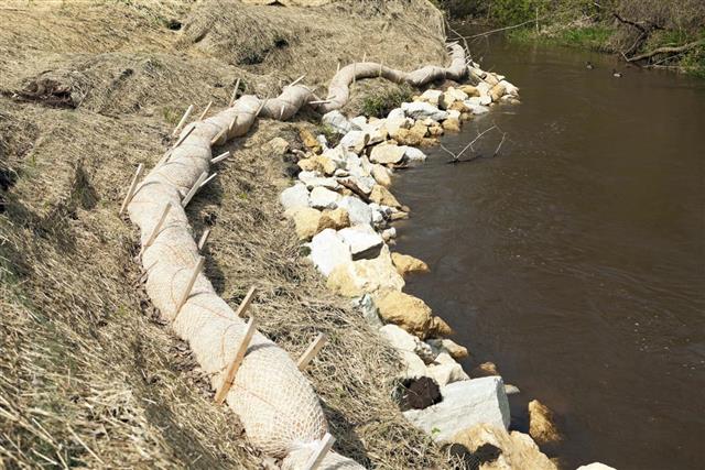 Riverbank Erosion Control Installation
