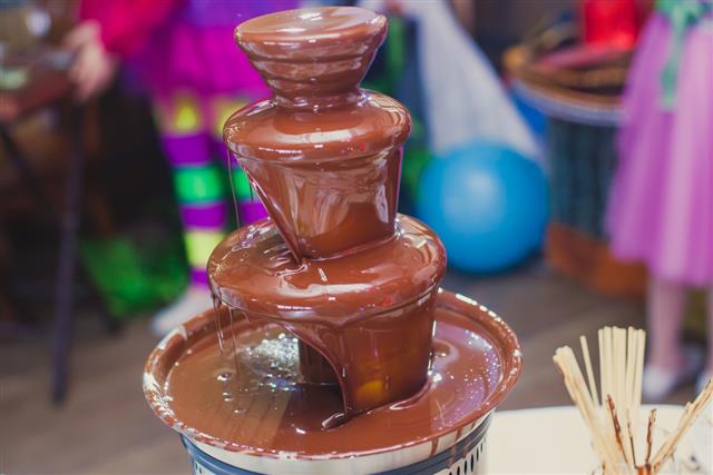 Chocolate Fountain With Fondue, on children party
