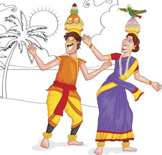 Dancing Tamil couple