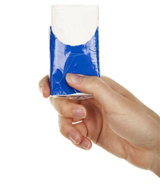 Holding mini pack of tissue paper