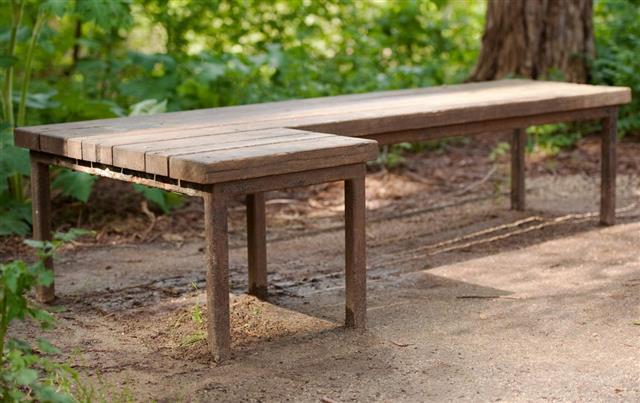 redwood bench