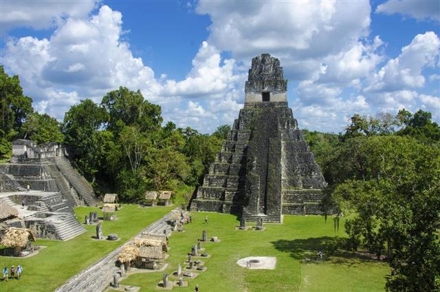 Tikal Ruins and pyramids