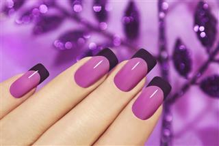 Lilac manicure