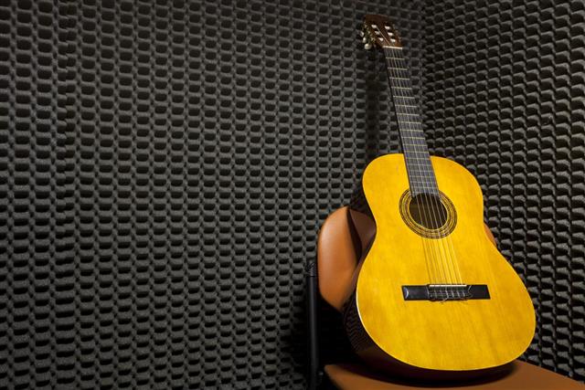 Guitar in Sound Proof Studio