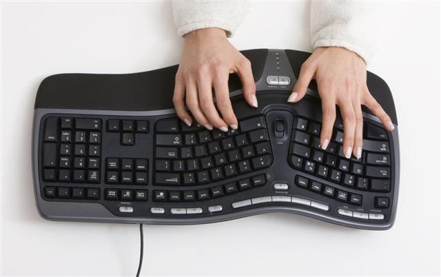 Typing on Ergonomic Keyboard