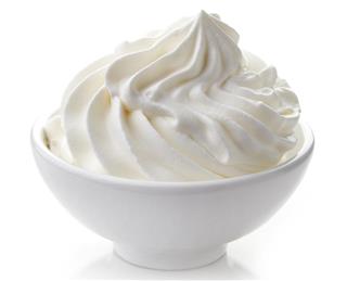 Bowl of whipped cream