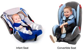 Infant seat and convertible seat