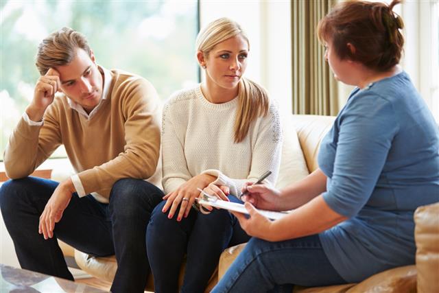 Counselor Advising Couple On Relationship Difficulties