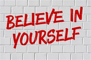 Graffiti on a brick wall - Believe in yourself