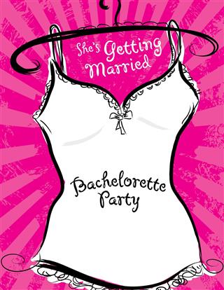 Elegant bachelorette party invitation design template