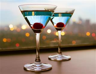 Martini cocktail glasses