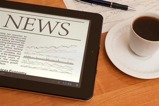 News on digital tablet
