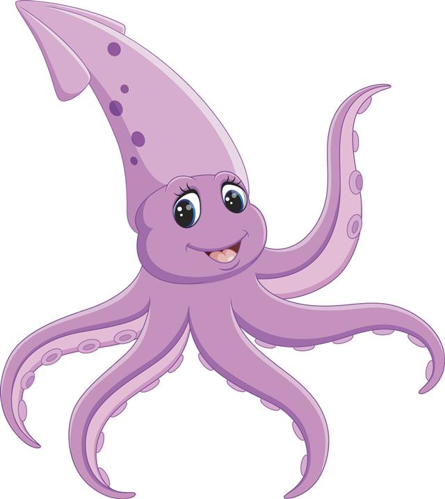 Cute Squid Cartoon