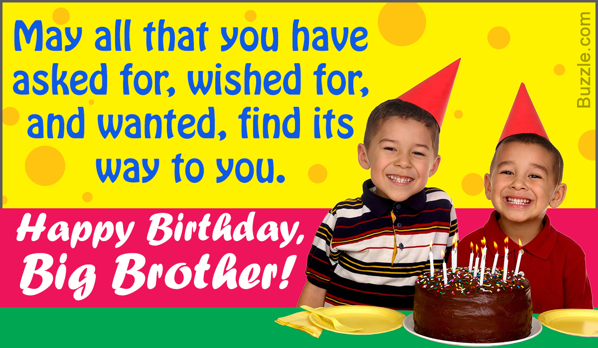 Happy Birthday Wishes for Your Brother