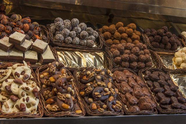 Chocolate at market