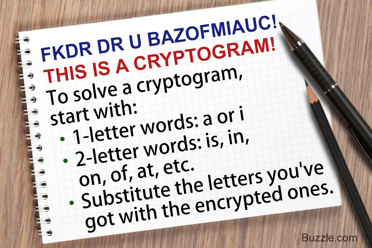 How to Solve a Cryptogram