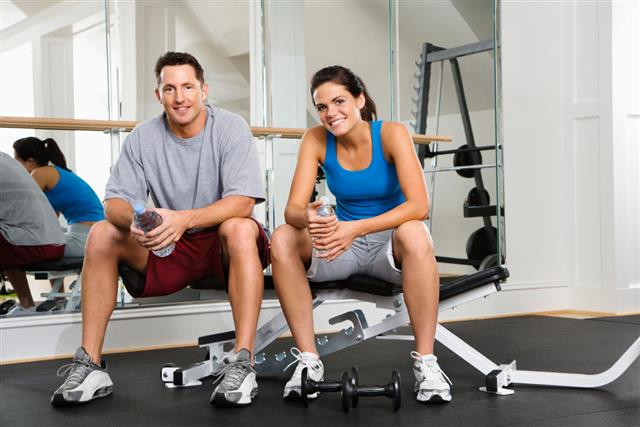 Couple at gym