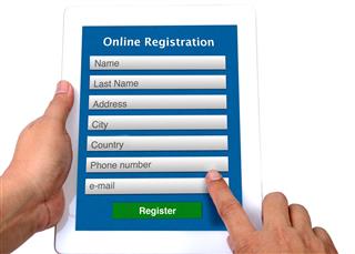 Online registration form