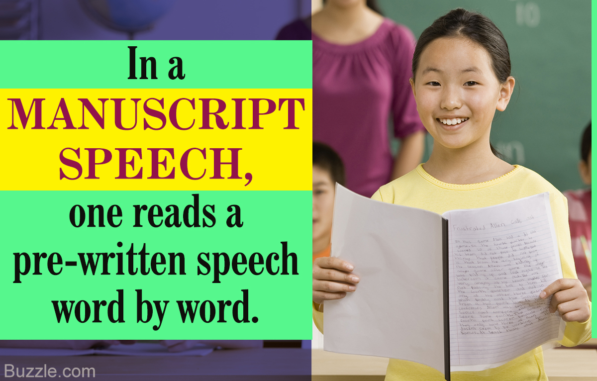 Manuscript Speech: Definition and Examples