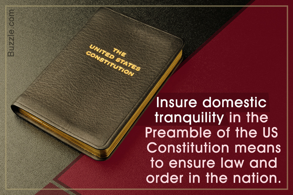 What Does Insure Domestic Tranquility Mean?