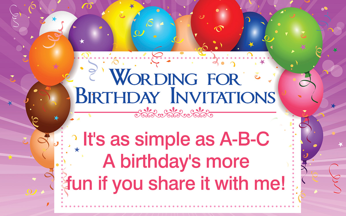 Beautiful Wordings for Birthday Invitation Cards - Birthday Frenzy