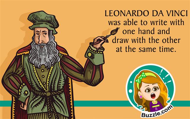Da Vinci with a paintbrush