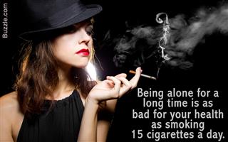 Female Smoker Holding a Smoking Cigarette