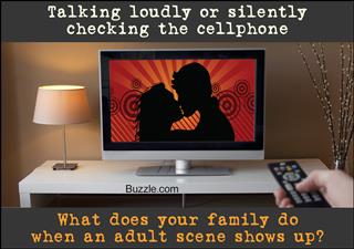 A HD television in a living room,Kissing Couple Silhouette