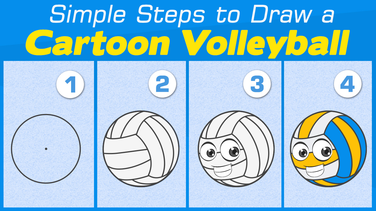 Easy Steps to Draw a Volleyball