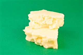 Cheese With Green Background