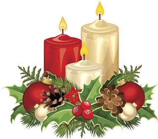 Red And White Christmas Candles