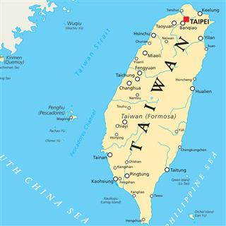 Map of taiwan