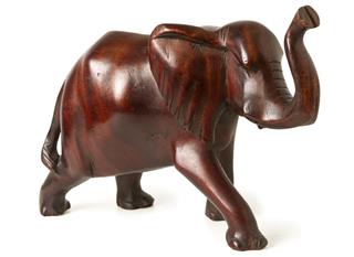 Old Ebony Elephant Figure having luster