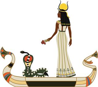 Egyptian God with snake