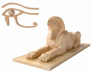 Falcon Headed Egyptian God Horus And Eye Ra