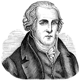 Antique illustration of James Watt