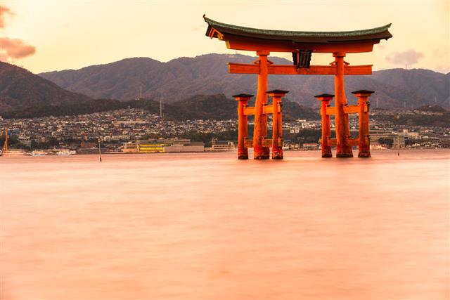 Famous Floating Torii Gate Japan