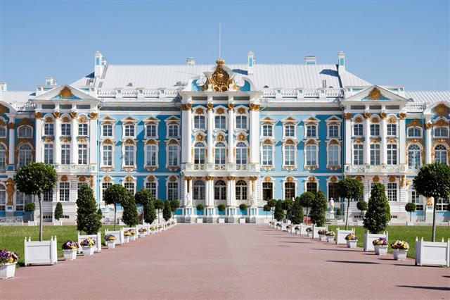 Catherines Palace In Tsarkoie Selo Russia
